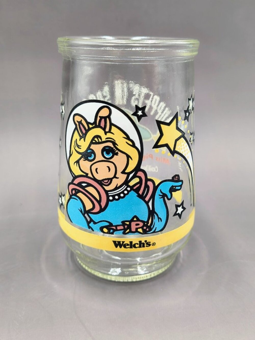 Muppets in Space Astronauts Welchs Jelly Jar Juice Glass Miss Piggy